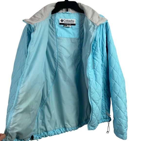 Columbia Interchange Womens Jacket Lined Quilted Mock Neck Blue XL - Picture 6 of 10